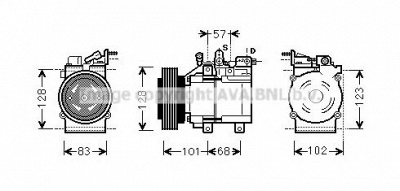 AVA QUALITY COOLING hyk324 -  Компрессор, кондиционер